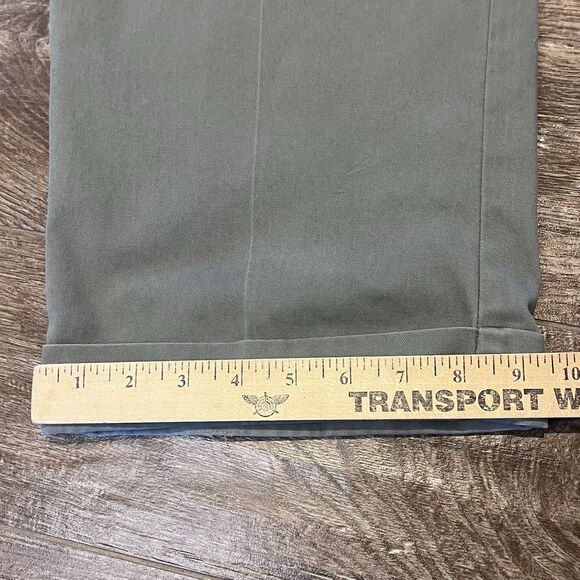 VTG Polo Ralph Lauren Pants Mens 42x32 Green Pant Pleated Cuffed Classic 90s - Picture 10 of 12
